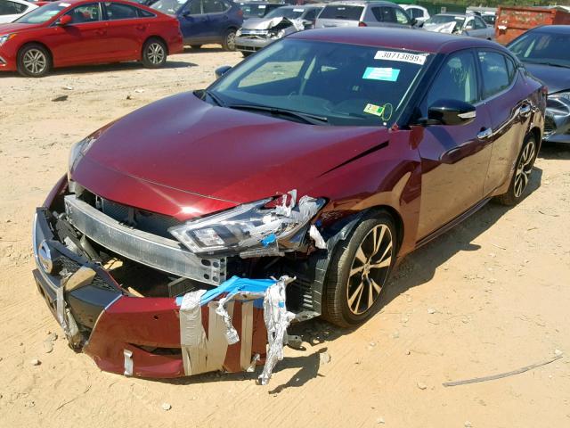 1N4AA6AP8JC378833 - 2018 NISSAN MAXIMA 3.5 RED photo 2