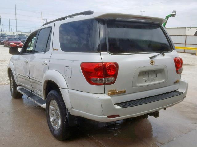 5TDZT38A45S248706 - 2005 TOYOTA SEQUOIA LI WHITE photo 3