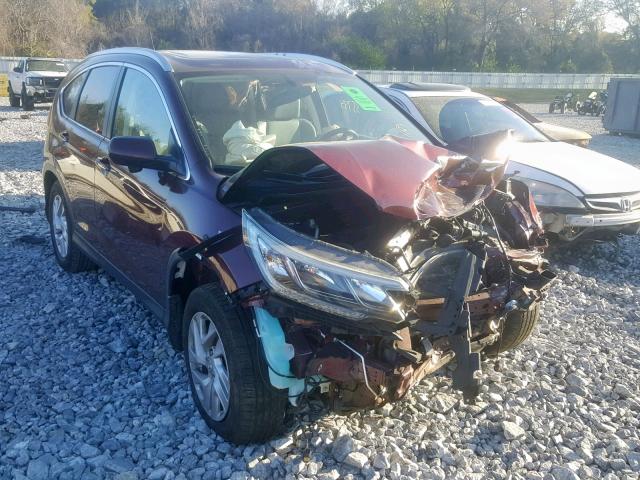 2HKRM3H70FH547487 - 2015 HONDA CR-V EXL BURGUNDY photo 1