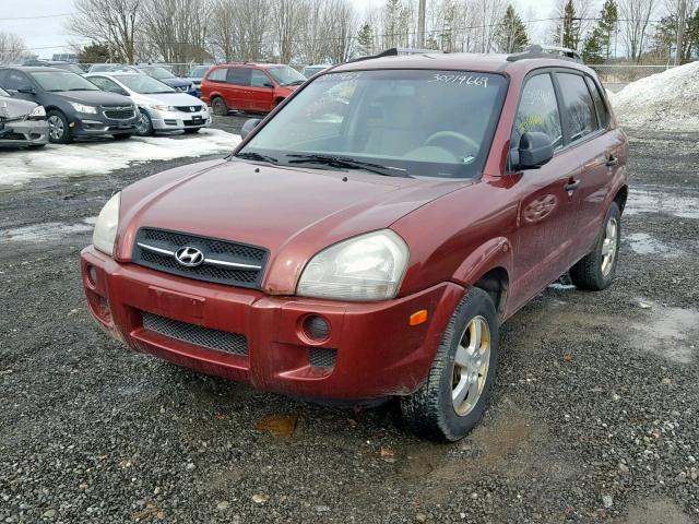 KM8JM12B16U374188 - 2006 HYUNDAI TUCSON GL RED photo 2