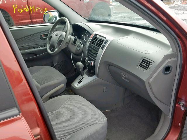 KM8JM12B16U374188 - 2006 HYUNDAI TUCSON GL RED photo 5