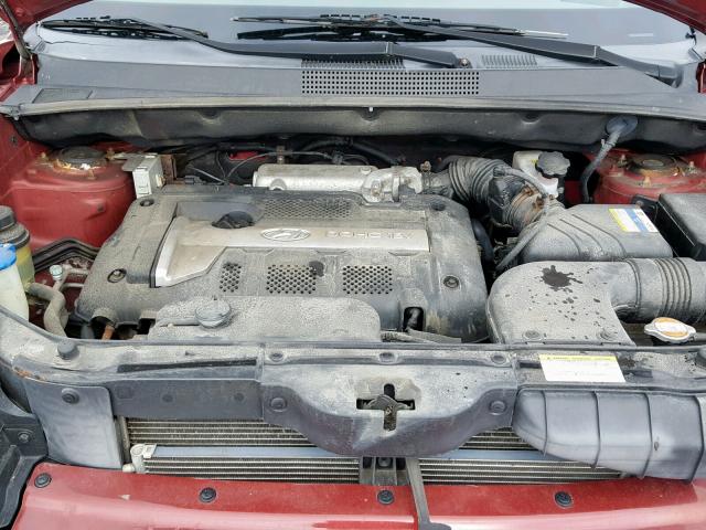 KM8JM12B16U374188 - 2006 HYUNDAI TUCSON GL RED photo 7