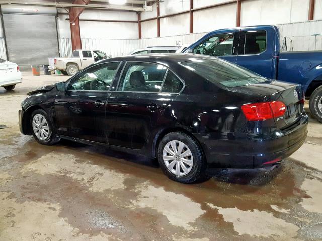 3VW2K7AJ0DM259218 - 2013 VOLKSWAGEN JETTA BASE BLACK photo 3