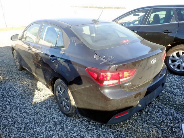 3KPA24AB9JE079795 - 2018 KIA RIO LX BLACK photo 3