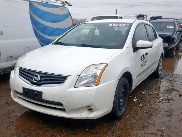 3N1AB6AP7CL725179 - 2012 NISSAN SENTRA 2.0 WHITE photo 2