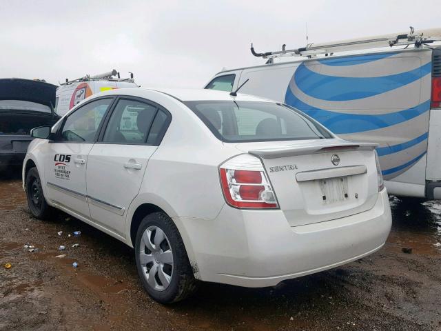 3N1AB6AP7CL725179 - 2012 NISSAN SENTRA 2.0 WHITE photo 3