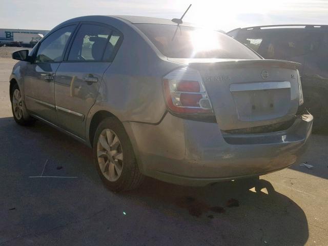 3N1AB6AP2CL627628 - 2012 NISSAN SENTRA 2.0 GRAY photo 3