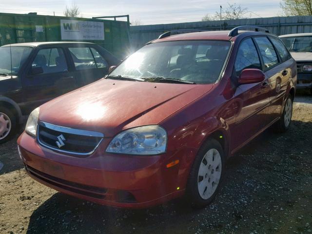 KL5JD86Z86K343090 - 2006 SUZUKI FORENZA RED photo 2