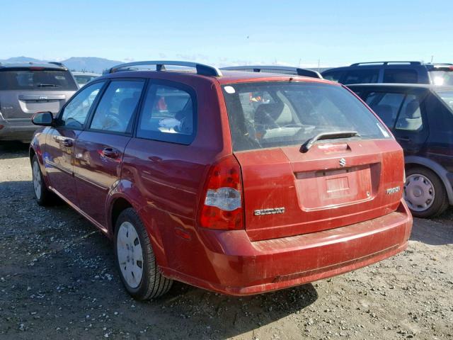 KL5JD86Z86K343090 - 2006 SUZUKI FORENZA RED photo 3