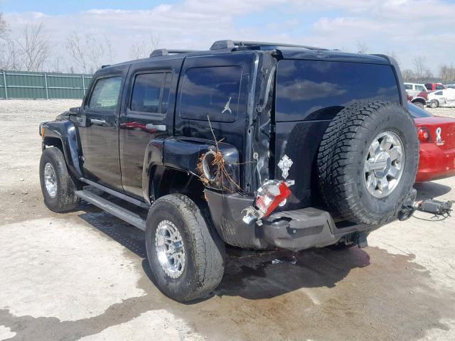 5GTDN136668159908 - 2006 HUMMER H3 BLACK photo 3