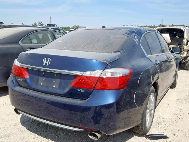 1HGCR3F80FA028760 - 2015 HONDA ACCORD EXL BLUE photo 4