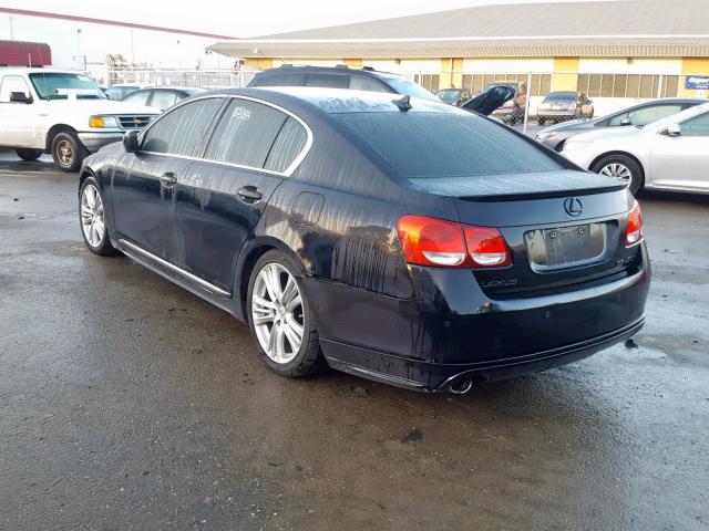 JTHBC96S575006241 - 2007 LEXUS GS 450H BLACK photo 3