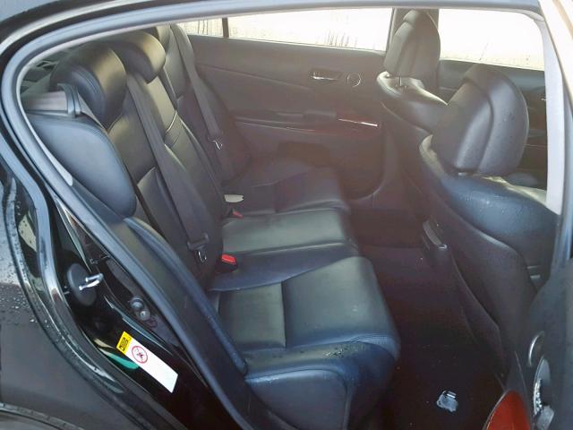 JTHBC96S575006241 - 2007 LEXUS GS 450H BLACK photo 6