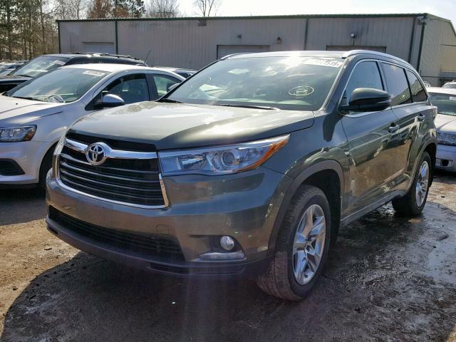 5TDDKRFH8GS267939 - 2016 TOYOTA HIGHLANDER GREEN photo 2