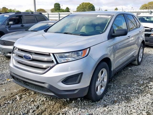 2FMTK4G84FBC18066 - 2015 FORD EDGE SE SILVER photo 2