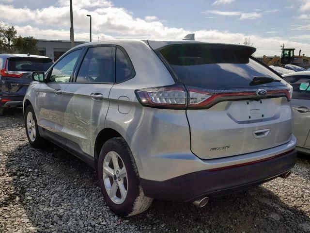 2FMTK4G84FBC18066 - 2015 FORD EDGE SE SILVER photo 3