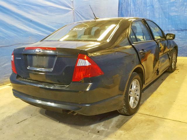 3FAHP0GA5BR255684 - 2011 FORD FUSION S BLACK photo 4