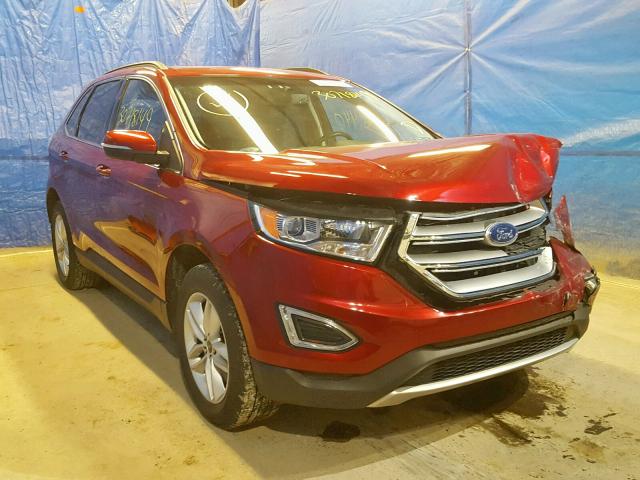 2FMTK4J91FBB11803 - 2015 FORD EDGE SEL RED photo 1