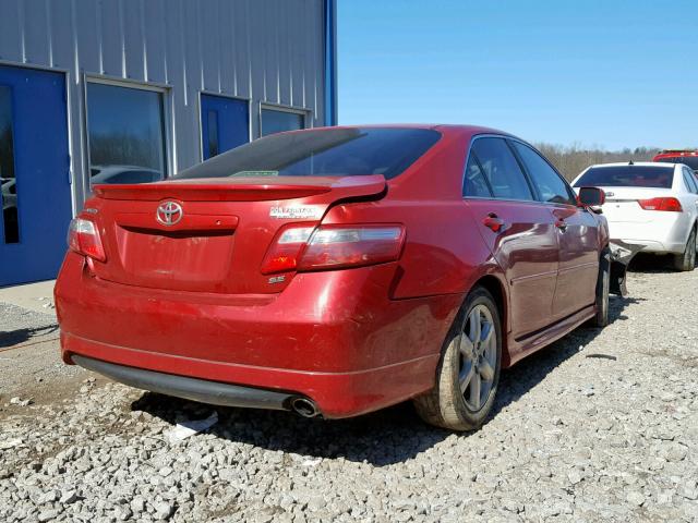 4T1BE46K57U099052 - 2007 TOYOTA CAMRY NEW RED photo 4