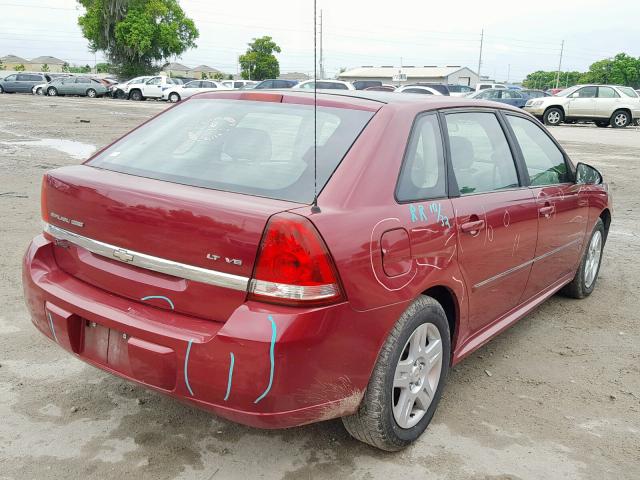 1G1ZT618X6F146538 - 2006 CHEVROLET MALIBU MAX BURGUNDY photo 4