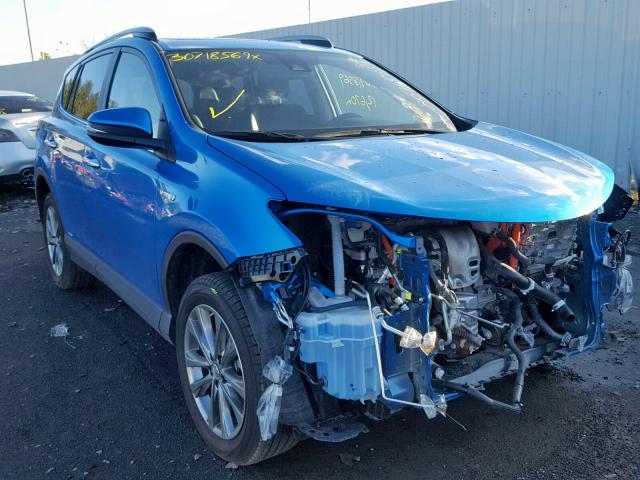 JTMDJREV6HD132630 - 2017 TOYOTA RAV4 HV LI BLUE photo 1