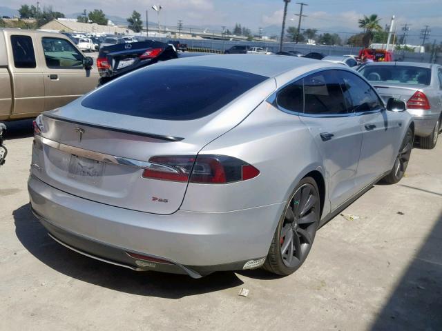 5YJSA1DP8CFP01295 - 2012 TESLA MODEL S Արծաթագույն լուսանկար 4