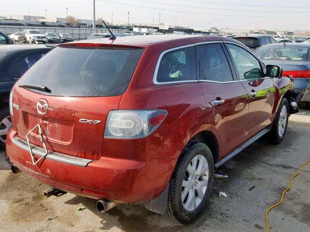 JM3ER293370134345 - 2007 MAZDA CX-7 BURGUNDY photo 4