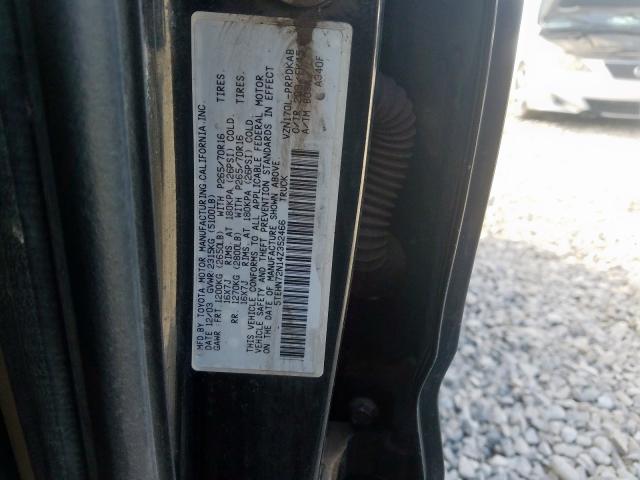 5TEHN72N14Z352466 - 2004 TOYOTA TACOMA DOUBLE CAB  照片 10