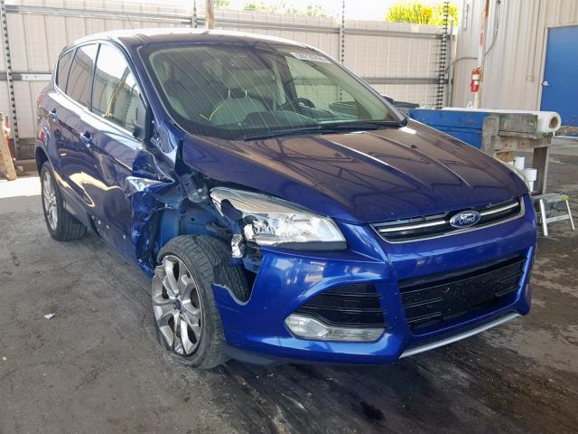 1FMCU0HX4DUA42071 - 2013 FORD ESCAPE SEL BLUE photo 1