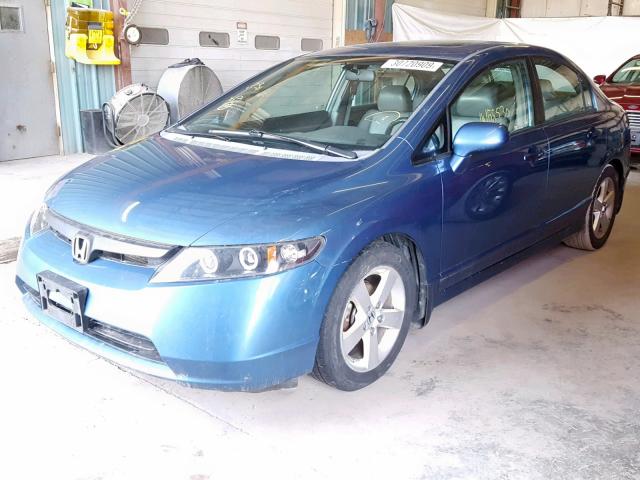 1HGFA16918L081721 - 2008 HONDA CIVIC EXL BLUE photo 2