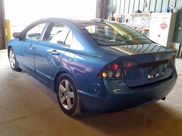 1HGFA16918L081721 - 2008 HONDA CIVIC EXL BLUE photo 3