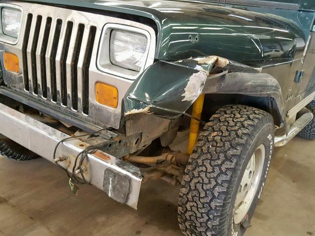 1J4FY29S7PP254920 - 1993 JEEP WRANGLER / GREEN photo 9