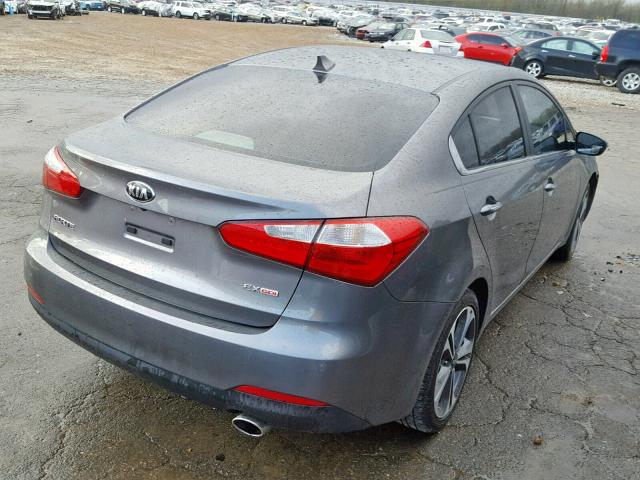 KNAFZ4A88G5491357 - 2016 KIA FORTE EX GRAY photo 4