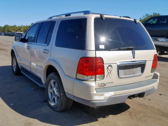 5LMEU88H85ZJ32602 - 2005 LINCOLN AVIATOR კრემისფერი ფოტო 3