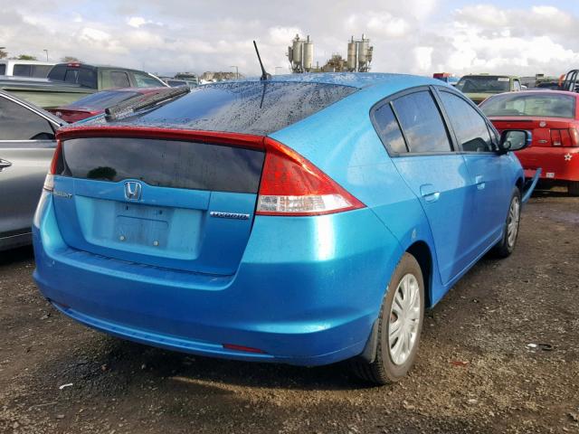 JHMZE2H59AS022149 - 2010 HONDA INSIGHT LX BLUE photo 4