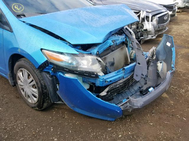 JHMZE2H59AS022149 - 2010 HONDA INSIGHT LX BLUE photo 9