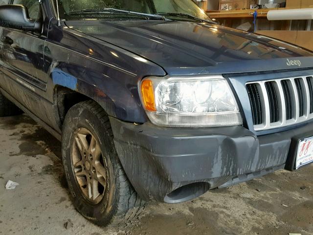 1J4GW48S94C350686 - 2004 JEEP GRAND CHER BLUE photo 9