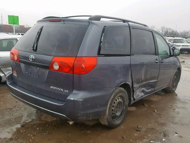 5TDZK23C19S242843 - 2009 TOYOTA SIENNA CE/ BLUE photo 4