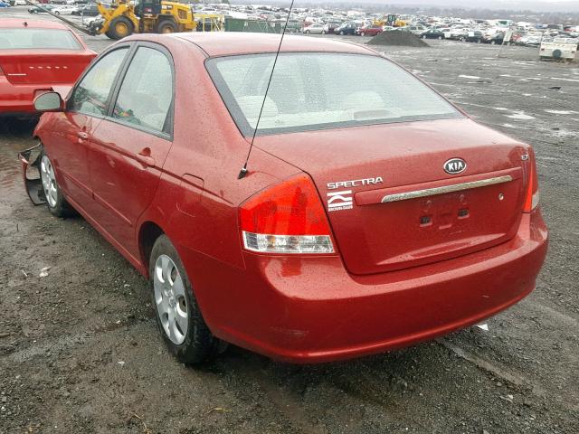 KNAFE122885545486 - 2008 KIA SPECTRA EX RED photo 3