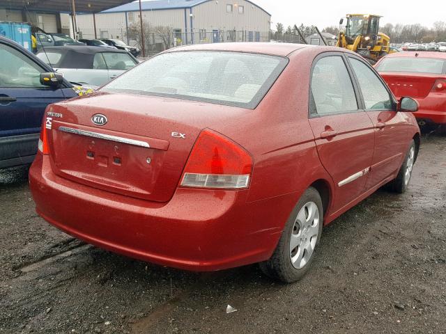 KNAFE122885545486 - 2008 KIA SPECTRA EX RED photo 4