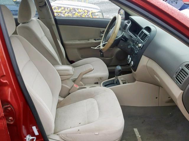 KNAFE122885545486 - 2008 KIA SPECTRA EX RED photo 5