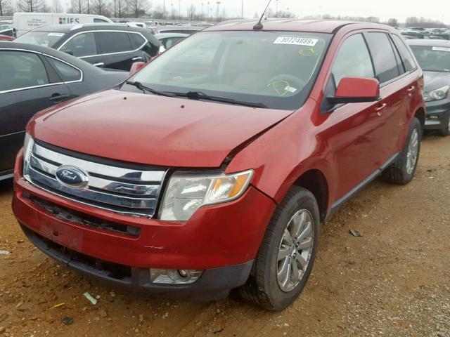 2FMDK38C18BA57874 - 2008 FORD EDGE SEL BURGUNDY photo 2