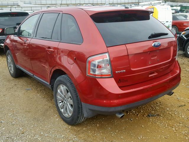 2FMDK38C18BA57874 - 2008 FORD EDGE SEL BURGUNDY photo 3