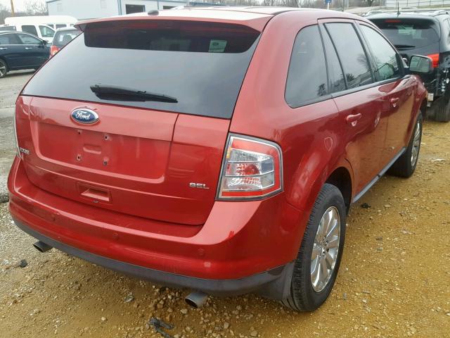 2FMDK38C18BA57874 - 2008 FORD EDGE SEL BURGUNDY photo 4