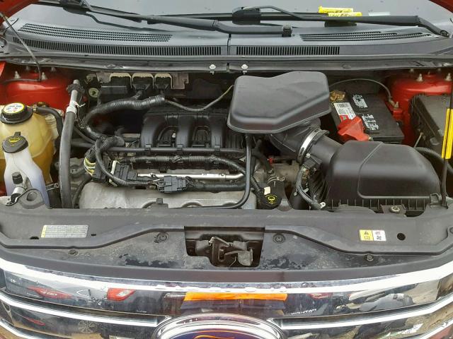 2FMDK38C18BA57874 - 2008 FORD EDGE SEL BURGUNDY photo 7