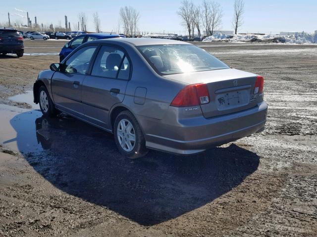 2HGES16335H036146 - 2005 HONDA CIVIC DX V SILVER photo 3