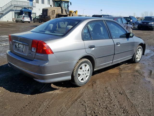 2HGES16335H036146 - 2005 HONDA CIVIC DX V SILVER photo 4