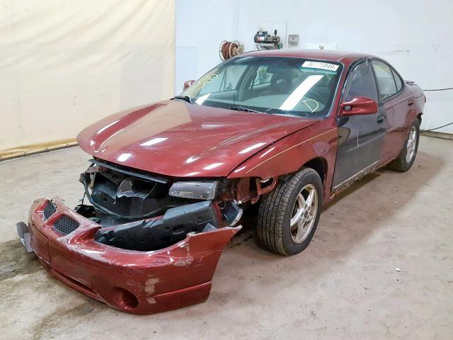 1G2WK52J82F123833 - 2002 PONTIAC GRAND PRIX MAROON photo 2