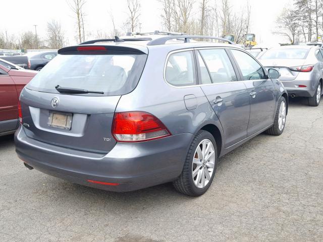 3VWPL7AJXBM704984 - 2011 VOLKSWAGEN JETTA TDI GRAY photo 4