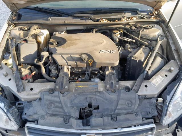 2G1WC57M691101187 - 2009 CHEVROLET IMPALA 2LT TAN photo 7